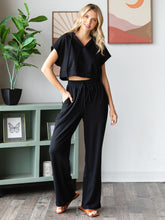 Load image into Gallery viewer, COTTON FRENCH TERRY Wide Fit Cuff Hem Pants