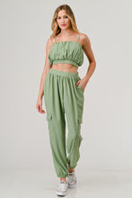 Load image into Gallery viewer, Silex Volume Tube Top Cargo Pants Set