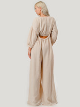 Load image into Gallery viewer, COTTON DOUBLE GAUZE Relaxed Pants with Over Shoulder Strap