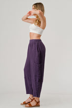 Load image into Gallery viewer, Cotton Double Gauze Relaxed Fit Elastic Waistband Cargo Pocket Harem Pants