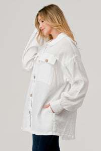 Cotton Double Gauze Full Placket Jacke