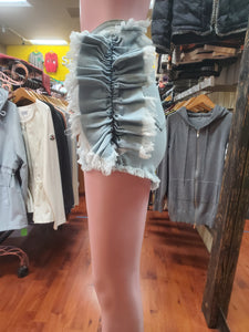 Acid Washed Butterfly Ruffle short pants