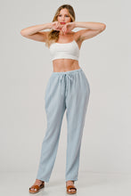 Load image into Gallery viewer, Cotton Double Gauze Relaxed Fit Elastic Waist Drawstring Tapered Pants