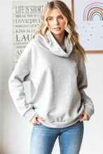 Load image into Gallery viewer, COTTON POLY Fleece Cowl Neck Top