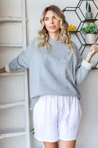 COTTON French Terry Raglan Oversize Top