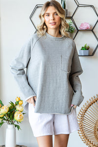 COTTON French Terry Raglan Oversize Top