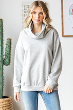 Load image into Gallery viewer, COTTON POLY Fleece Cowl Neck Top