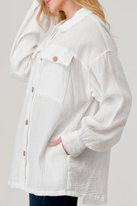 Cotton Double Gauze Full Placket Jacke