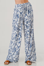 Load image into Gallery viewer, Toska Print Relaxed Fit Lined Elastic Waist Band Drawstring pants