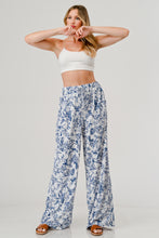 Load image into Gallery viewer, Toska Print Relaxed Fit Lined Elastic Waist Band Drawstring pants