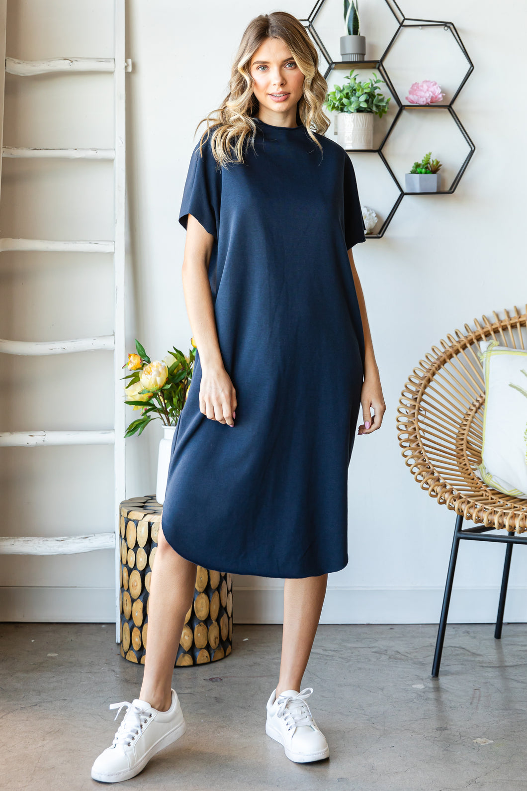 COTTON POLY Fleece Dress