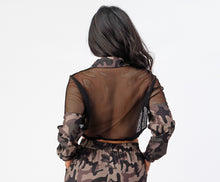 Load image into Gallery viewer, Camouflage Half Zip Up Jacket With Fish Net  Small