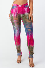 Load image into Gallery viewer, Tie Dye Destroyed Skinny Pants Small