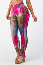 Load image into Gallery viewer, Tie Dye Destroyed Skinny Pants Small