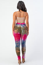 Load image into Gallery viewer, Tie Dye Destroyed Skinny Pants Medium