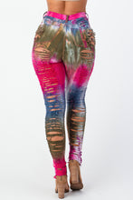 Load image into Gallery viewer, Tie Dye Destroyed Skinny Pants Medium