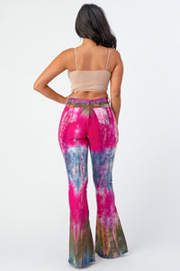 Tie Dye Flare Pants Medium