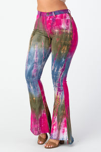 Tie Dye Flare Pants Medium