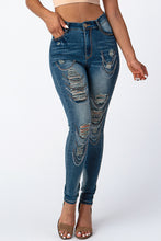 Load image into Gallery viewer, Destroyed Pants With Chain Front  Md Denim Jeans X- Large Size