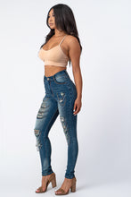Load image into Gallery viewer, Destroyed Pants With Chain Front  Md Denim Jeans X- Large Size