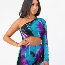 Load image into Gallery viewer, Tie Dye One Shoulder Long Sleeve Top X-Large