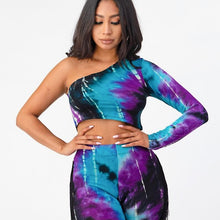 Load image into Gallery viewer, Tie Dye One Shoulder Long Sleeve Top Small