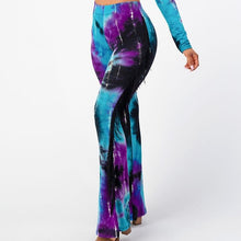 Load image into Gallery viewer, Flare Tie Dye Pants With Fringe x-Large