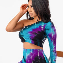 Load image into Gallery viewer, Tie Dye One Shoulder Long Sleeve Top Medium