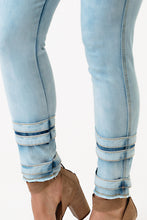 Load image into Gallery viewer, Sleeve Front  Tie Denim Cargo Pants-Acid Wash Large Size.