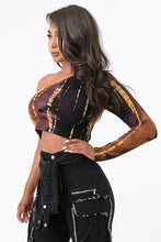 Load image into Gallery viewer, Sleeve Front Tie Black Denim Cargo Pants Jeans X-Large Size.