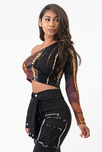 Load image into Gallery viewer, Sleeve Front Tie Black Denim Cargo Pants Jeans Large Size .