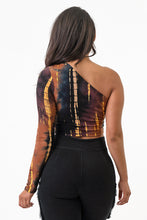 Load image into Gallery viewer, Tie Dye One Shoulder Long Sleeve Top Large