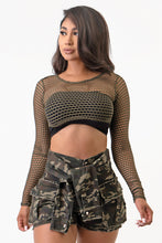 Load image into Gallery viewer, Sleeve Front Tie Camouflage Cargo Shorts X-Large Size .