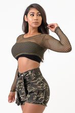 Load image into Gallery viewer, Sleeve Front Tie Camouflage Cargo Shorts Small Size .