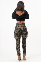 Load image into Gallery viewer, Sleeve Front Tie Camouflage Cargo Pants X-Large Size .