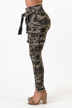 Load image into Gallery viewer, Sleeve Front Tie Camouflage Cargo Pants X-Large Size .