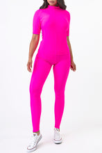 Load image into Gallery viewer, PK RIBBON  Special Total Work out Yoga Clothing Set Sexy  Lovely Neon Pink Color