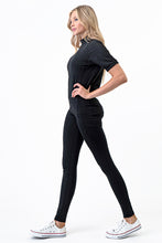 Load image into Gallery viewer, PK RIBBON  Special Total Work out Yoga Clothing Set Sexy  Black Color L.XL .