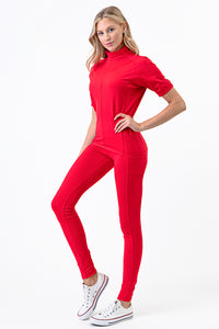 PK RIBBON Special Total Work out Yoga Clothing Set Sexy Red Color L.XL.