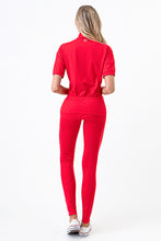 Load image into Gallery viewer, PK RIBBON Special Total Work out Yoga Clothing Set Sexy Red Color