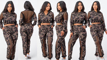 Load image into Gallery viewer, Camouflage Jogger Pants With Fish Net  X- Large